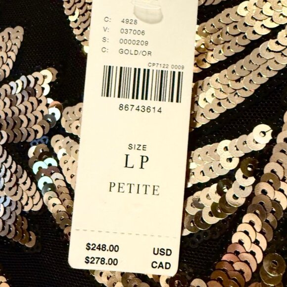 NWT Anthropologie Maeve Short-Sleeve Sheer Embellished Mini Dress Sz LP - Picture 9 of 10